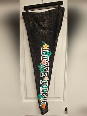Womens Love Pink Leggings XL